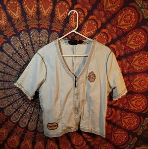 Vintage Harley Davidson Jean vest